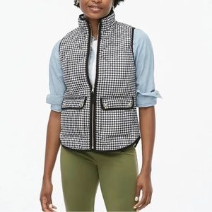 Houndstooth Puffer Vest